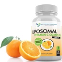 Liposomales Vitamin C 1400mg pro Servierung - 180 Veggie Kapseln hohe Absorption Ascorbinsäure, Lypo-Spheric Vitamin C Complex Immununterstützungsergänzung mit leistungsstarken Antioxidantien und Collagen Booster