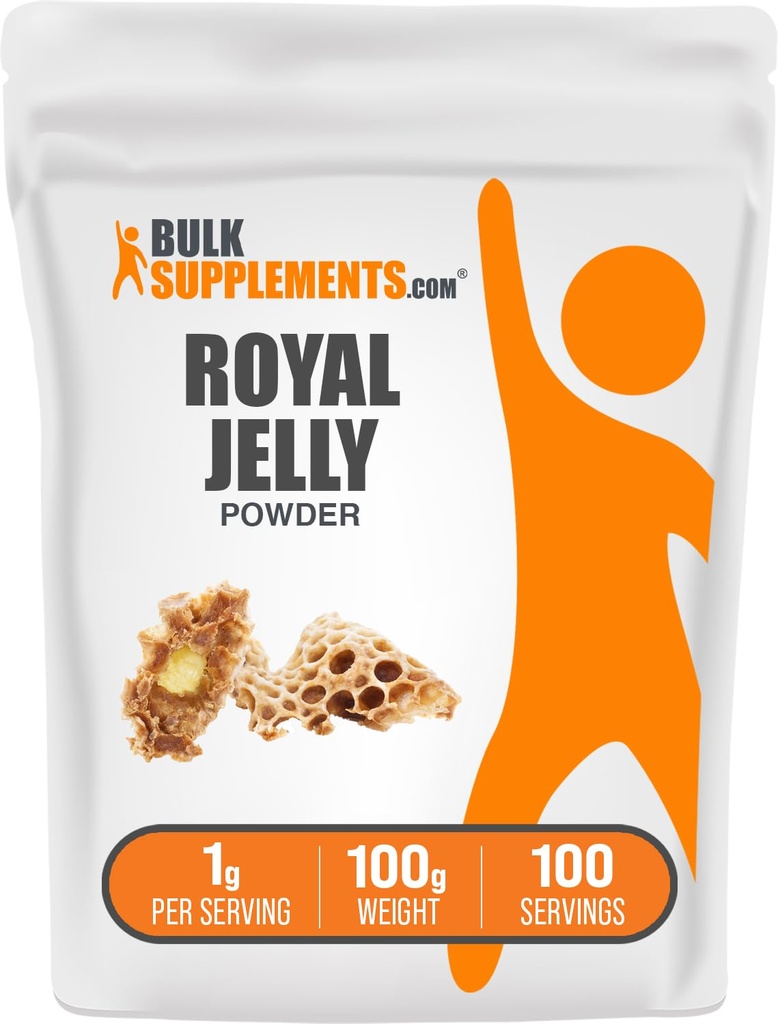 BulkSupplements.com Royal Jelly Powder - Royal Jelly Supplement, für Immununterstützung - Glutenfrei, 1g pro Servierung, 100g (3,5 oz) (Pack von 1)