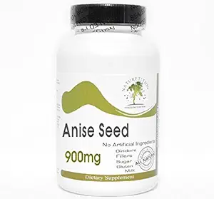 Anise Seed 900mg ~ 180 Kapseln - Keine Zusatzstoffe ~ Naturetition Supplements