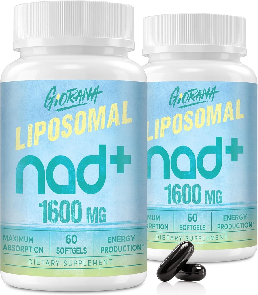 1600 MG Liposomal NAD+ Supplement, NAD+ Boosting Supplement, Superior Absorption, Vitamin B3 für Aging Defense, Langlebigkeit, Energie, Reparatur, Non-GMO, 120 Softgels