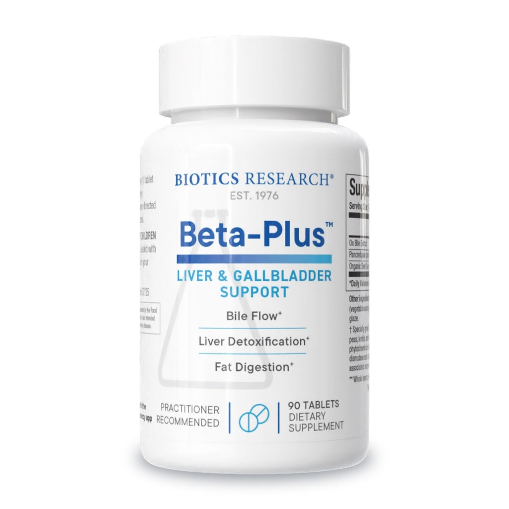 Recherche en biotique Beta-PlusTM Nutritional Ox Bile Salts Supplément enzymes digestifs pour la production de bile pour aucun Gallbladder-supporte la fonction globale du foie, aide la digestion des graisses, fournitures Betaine 90 Tabs