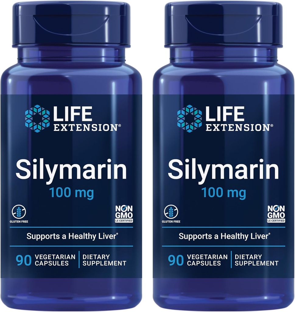 Lebensverlängerung Silymarin – Milchdistelextrakt – Unterstützt Lebergesundheit – Glutenfrei, Non-GMO, Vegetarisch – Zwei Packung - 2 x 90 Kapseln