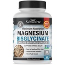 Bisglycinate de magnésium Effet 100% sans laxatif de chélate - Absorption maximale et biodisponibilité, entièrement réacté et bufferé - Bone musculaire en énergie saine et soutien interarmées - Projet non-OGM vérifié - 90 ct