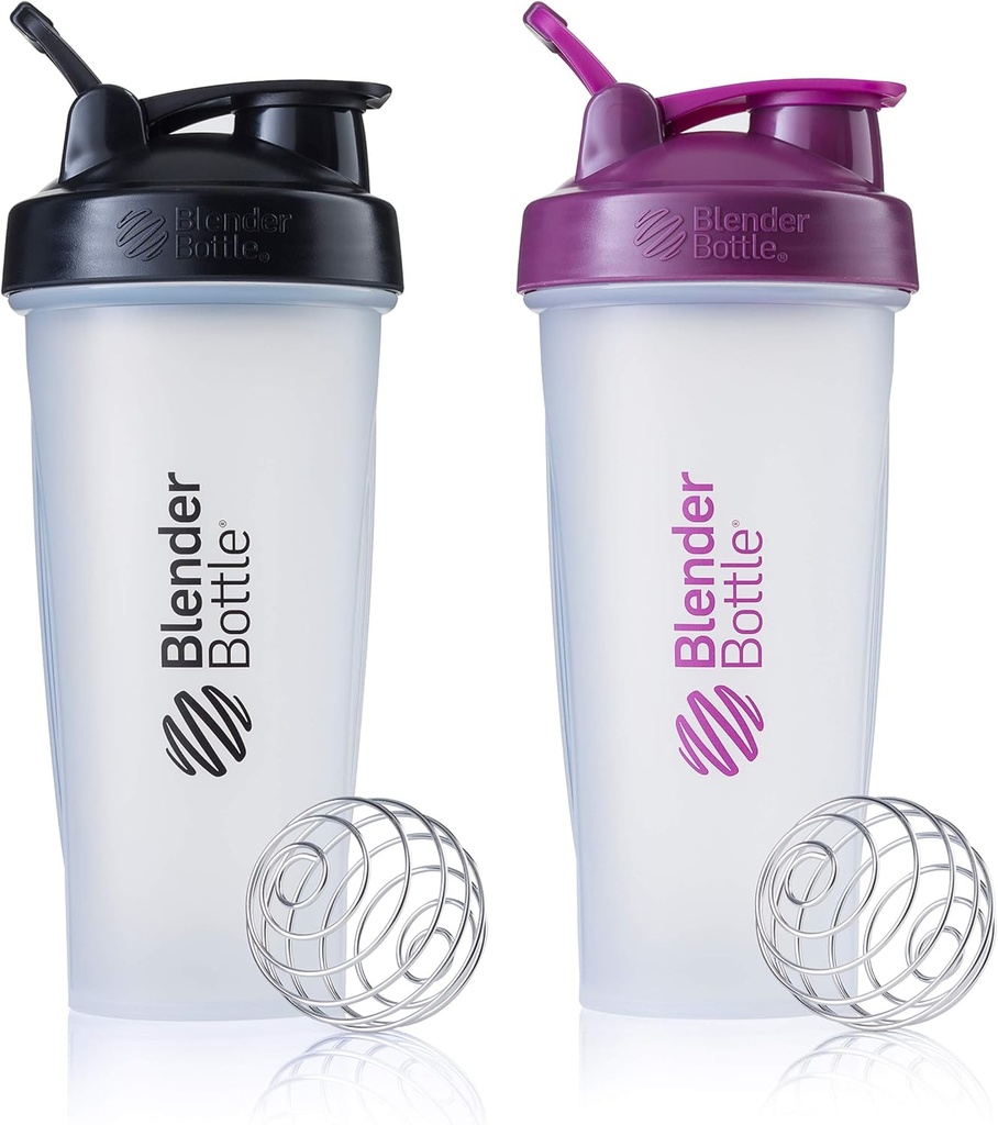 BlenderBottle Classic Shaker Bottle Perfekt für Protein Shakes und Pre Workout, 28-Ounce (2 Pack), Farben Mai Vary