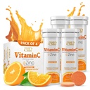 SIGNIFY NATURE Vitamine C 1000mg Comprimés effervescents - Potent Immune Support VIT C avec supplément de zinc - sans sucre et formule végétalienne