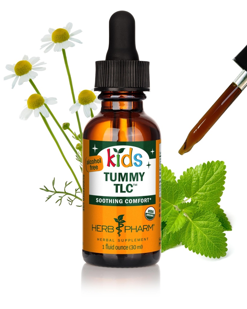 Kräuter Pharm Kids Certified-Organic Alcohol-Free Tummy TLC flüssige Kräuterformel, 1 Unze (FKTUM01)