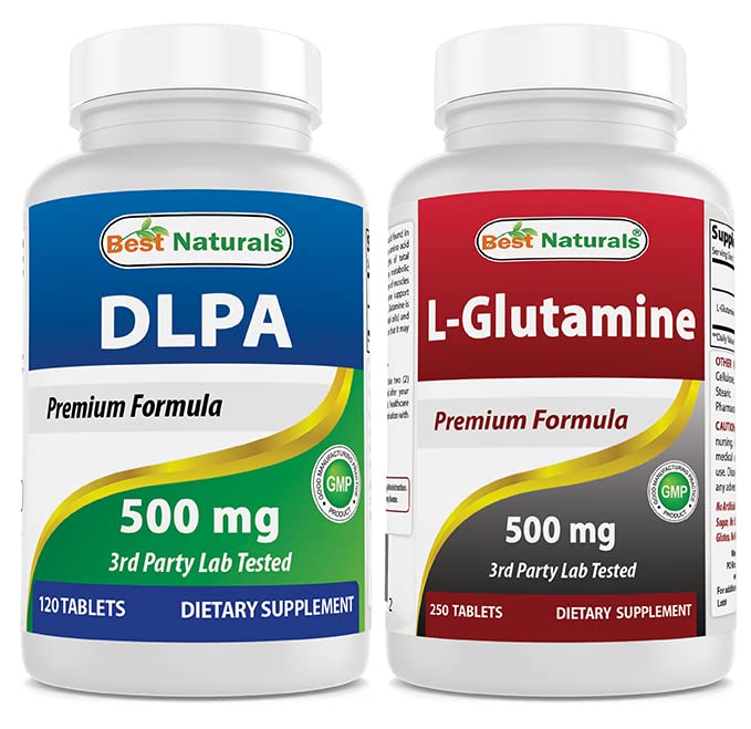 Meilleurs naturels DLPA 500 mg et L-Glutamine 500 mg