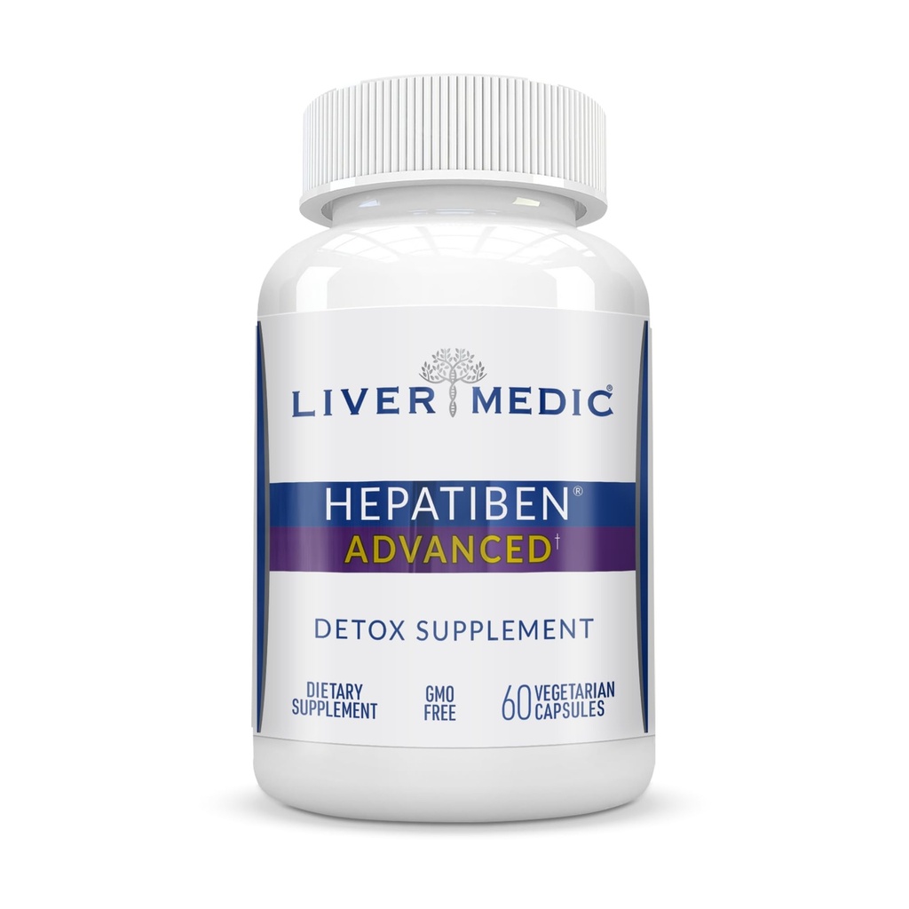 Hepatiben Liver Detox Cleanse, Non-GMO, w/Digestive Reparatur. Natürliche Leber Ergänzung w/Milk Thistle, Silybin, NAC, Choline, Turmeric, Berberine, L-Glutathione 60CT