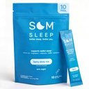 Som Sleep, Calm Sleep Powder Drink Mix, 3mg Melatonin, Magnesium, Vitamin B6, L-Theanin & GABA – Vegan, Zero Sugar, Keto Friendly – Berry, 10-Pack