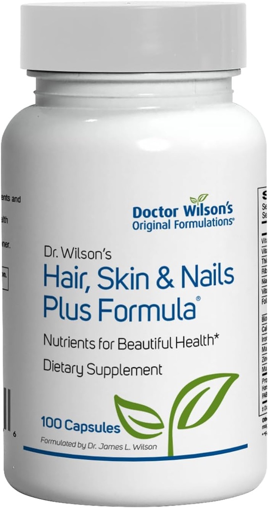 Les cheveux, la peau et les ongles du Dr Wilson Plus Formule 100 Capsules Support nutritionnel pour les cheveux, la peau et les ongles