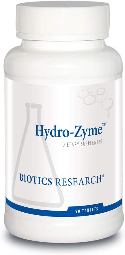 Recherche en biotechnologie Hydro-Zyme Soutien digestif, contient du chlorhydrate de bétaïne, soutient un pH gastrique sain 90 comprimés