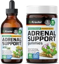 BIO KRAUTER Adrenal Support 60 Gummi & Adrenal Support Tincture 4 Fl. Oz.