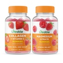 Collagène et vitamine C à vie + Magnésium, Gommies - Grande dégustation, supplément de vitamine, sans gluten, sans OGM, gommy à croquer
