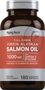 Piping Rock Wild Alaskan Lachs Fischöl | 1000mg | 180 Softgels | Ergänzungen für Menschen | Omega-3, EPA und DHA | Non-GMO und Gluten kostenlos