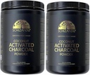 Bio-Kohle-Pulver aktiviert Charcoal Natürlich, Vegan, Bio, GMO Free - Große Flasche 25 Unze Pulver - 2pack