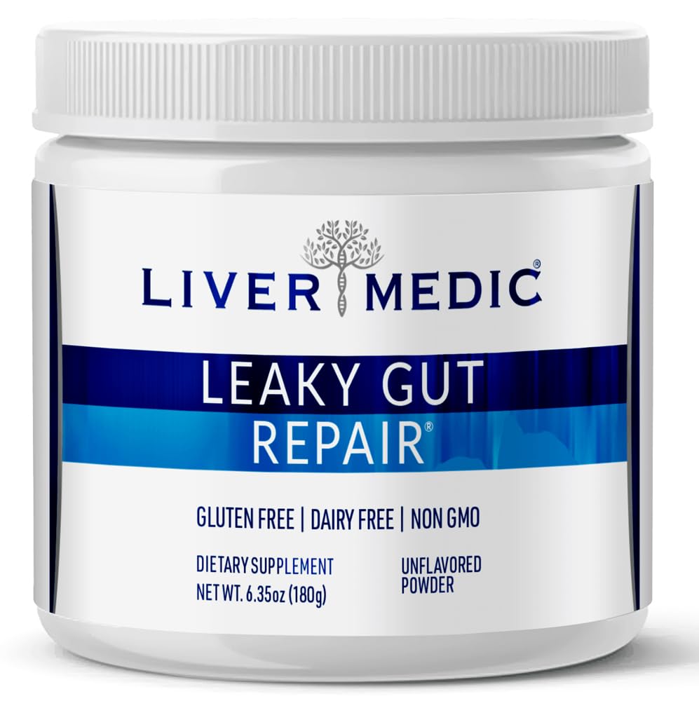 Leaky Gut Repair Gut Health Support Poudre Glutamine Slippery Elm pour IBS Heartburn Relief Bloating to Soothe Stomach for Women & Men Capsules (Unflavoured) 180g