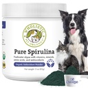 Wholistic Pet Organics Spiruline pour chiens - 3 Oz - Soutiens Système immunitaire sain et allergie saisonnière - Plant based Antioxydant Support pour les aliments maison - Bio Dog Food Topper - Freshly Made in USA