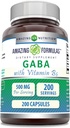 Erstaunliche Formeln GABA mit Vitamin B6 Ergänzung | 500 Mg Pro Servieren | 200 Kapseln | Non-GMO | Gluten Free | Made in USA