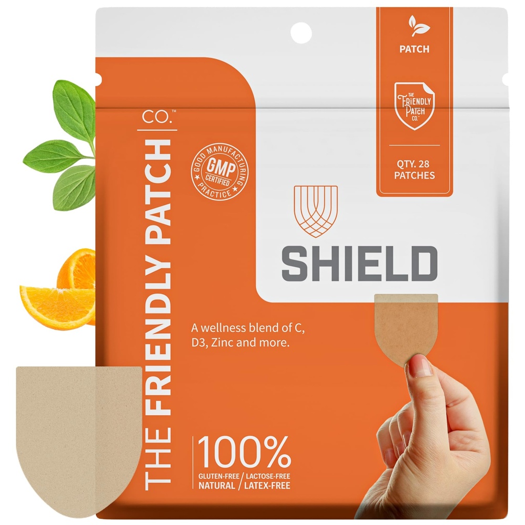 Le Bouclier d'Immune Friendly Patch Support Patch-L'Immune Portable Boosters pour Adultes avec Vitamine D3, C et Zinc-L'Immunity Boost Patches 28
