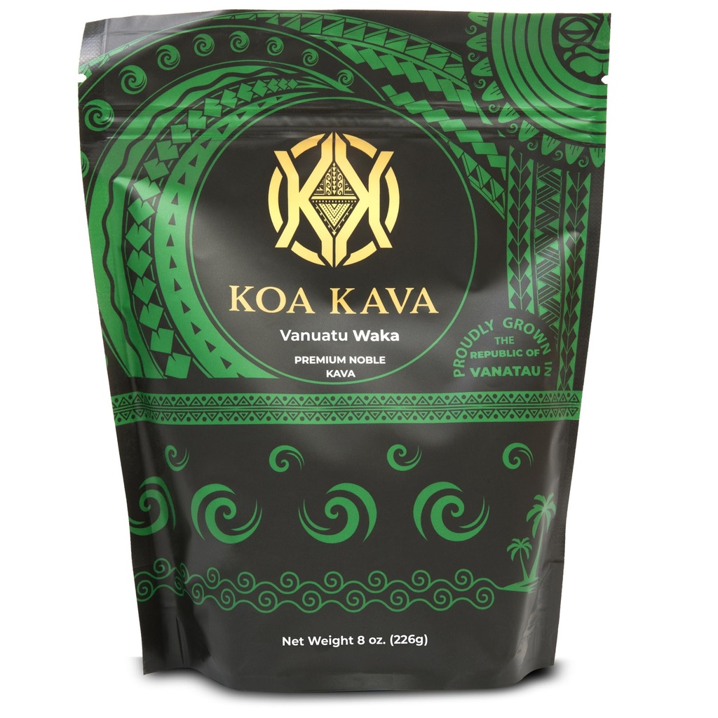 Vanuatu Koa Kava Kava Pulver - Premium Noble Waka Kava Tee aus Lateral Roots in Vanuatu für Authentische Entspannung. 8 Unze.