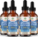 2000MG Glutathion liposomique liquide, 98% Absorption, supplément de forme active L-Glutathion, Complexe antioxydant végétalien puissant pour système immunitaire, Défense du vieillissement, Detox,8 FL.OZ