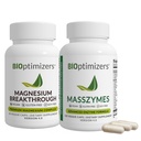 BiOptimizers Magnesium Breakthrough 4.0, (30 Kapseln) & MassZymes 4.0, (120 Kapseln) - Natural Sleep, Brain und Digestive Health Support Supplement Bundle