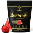 Ambrosia Hydroglyphe Formule intra-entraînement w/BCAA + EAA + électrolytes Poudre d'hydratation pour protéger le muscle maigre, 0g Sucre à jeun Mélange de boisson d'hydratation, fait avec l'eau de coco (Mélon d'eau de mûre)