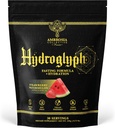 Ambrosia Hydroglyphe Formule intra-entraînement w/BCAA + EAA + électrolytes Poudre d'hydratation pour protéger le muscle maigre, 0g Sucre à jeun Mélange de boisson d'hydratation, fait avec l'eau de coco (Mélon d'eau de mûre)
