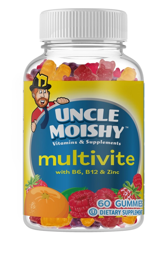 AEE SIXNE Oncle Moishy Kosher Jellies Minérales Multivitamine avec Choline 60 Jellies
