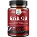 Krill Omega 3 Fish Oil Softgels - Krill EPA & DHA Fish Oil Omega 3 Supplement für Frauen und Männer für Immununterstützung, Gesundes Gehirn & Herz Gesundheit - Burpless Fatty Acids Supplement - 30 Count