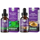 Bundle of Potent Liquid Kava Kava Drops Supplement with Kavalactones for Better Sleep and USDA Organic Ashwagandha Liquid Drops - Extrait de racine Ashwagandha pour le stress et l'humeur Support pour les adultes