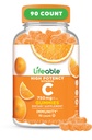Lebensfähige Vitamin C Gummis für Erwachsene | 750mg | Große Verkostung Orange Flavor VIT C | Vegan Non GMO Vitamin C Chewable | für Immununterstützung | 90 Gummis