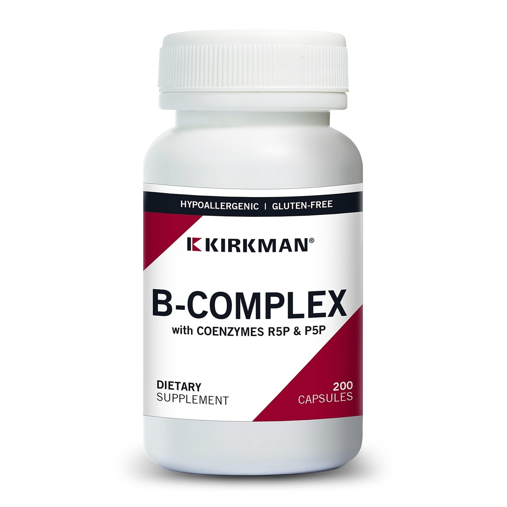 Kirkman B-Complex mit CoEnzymes R5P & P5P - Allergiker - 200 Vegetarische Kapseln