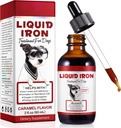 Suppléments en fer liquide pour chiens,LiquiI Fer avec vitamine C et B12, soutient l'anémie, les niveaux de faible enery et la léthargie,Promeuve la santé du sang, aide à la formation de globules rouges