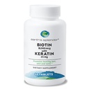 Earth's Splendor Biotin 10.000 mcg + Keratin 25mg, fördert gesundes Haar, starke Nägel und Hautunterstützung, 60-tägige Versorgung