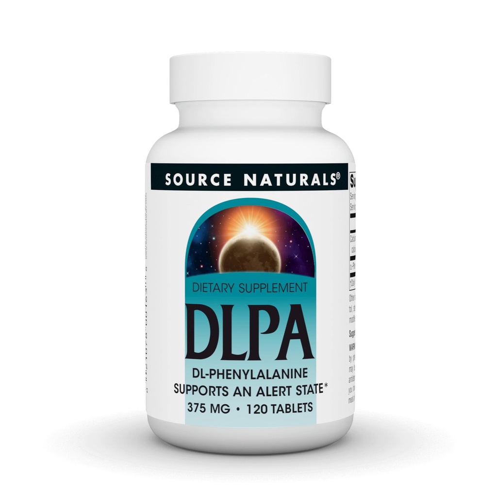 Quelle Naturals DLPA DL-Phenylalanin, Unterstützt einen Alarmzustand* - 375 mg -120 Tabletten