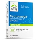 Terry Natürlich Vectomega - Nahrungsergänzung mit EPA & DHA - Omega-3 Tabletten für Gehirn & Herz-Gesundheit Unterstützung - Nahrungsergänzung mit essentiellen Fettsäuren & Peptide - 60 Kapseln