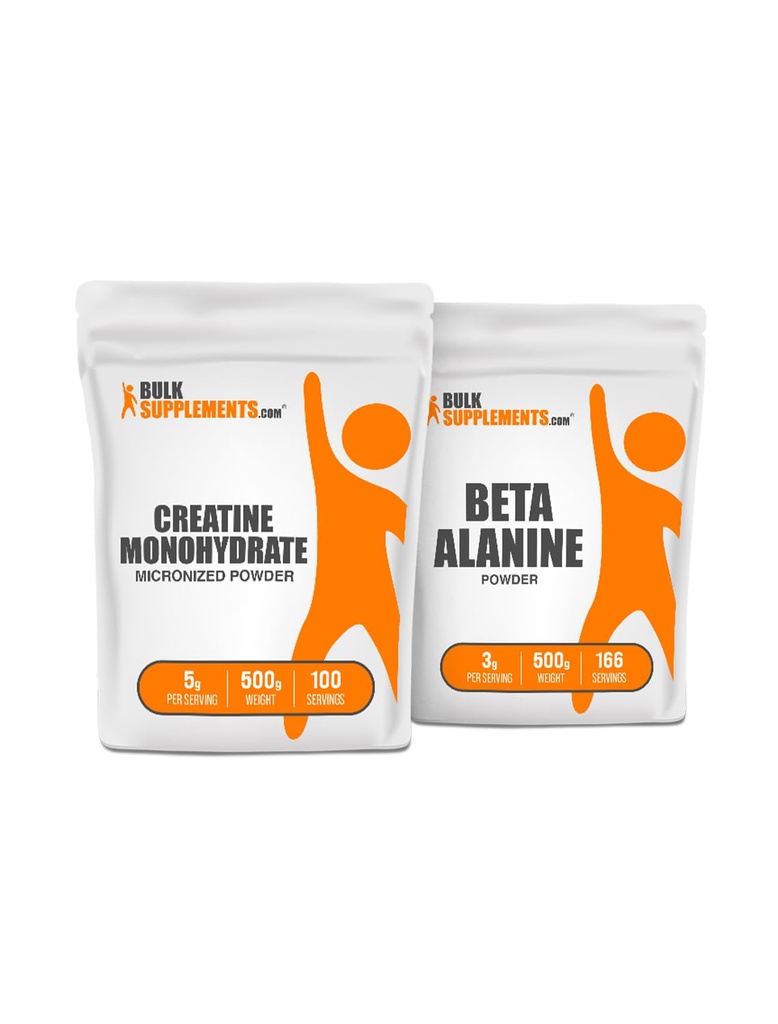 Suppléments en vrac Créatine 500g + Beta Alanine 500g Bundle