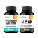 Sandhu's Magnesium Glycinate mit Quercetin & Liver Support Capsules | Unterstützt Qualitätsschlaf, Relaxation & Liver Health Support