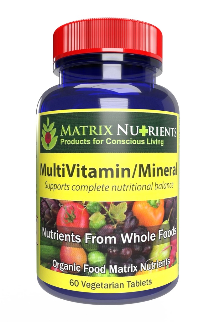 MULTIVITAMIN - Mineral - 100% Bio, Ganzes Essen, Komplettes MultiVitamin - Ideal für tägliche Gesundheit, Lebensstil und mehr: Vitamin A, Vitamin C, Vitamin D, Vitamin E und vieles mehr! Vegan Tabletten (60ct)