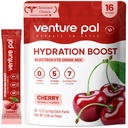 Venture Pal Sugar Free Electrolyte Powder Packets - Liquid Daily IV Drink Mix for Rapid Hydration & Party Recovery | 5 Vitamine & 7 Elektrolyte| Keto Friendly | Non-GMO | Certified Vegan | 16 Sticks