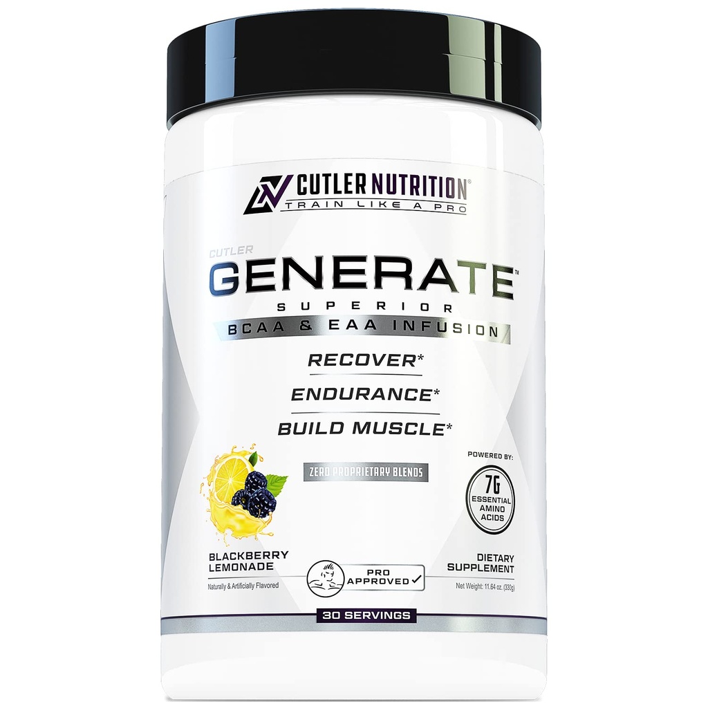 EAA- und BCAA-Pulver generieren: Best Post Workout Recovery Drink und verzweigte Aminosäuren Ergänzung mit essentiellen Aminosäuren, 5g BCAAs, 2g EAAs | BlackBerry Lemonade, 30 Portionen