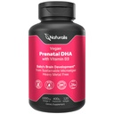 Naturalis Vegan Pränatal mit Full Specrum Omega-3 | Algae DHA, EPA, DPA, Vitamin D3 & Active Folic L 5-MTHF | Vegan Society Certified, Sustainable Sourced, Non-GMO & Soy Free | 120 Veggie Softgels