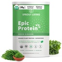 Sprout Living Epic Protein, Plant Based Protein & Superfoods Powder, Green Kingdom | 20 Grams Organic Protein Powder, Greens, Vegan, Non Dairy, Non-GMO, Glutenfrei, Low Sugar (2 Pfund, 24 Portionen)
