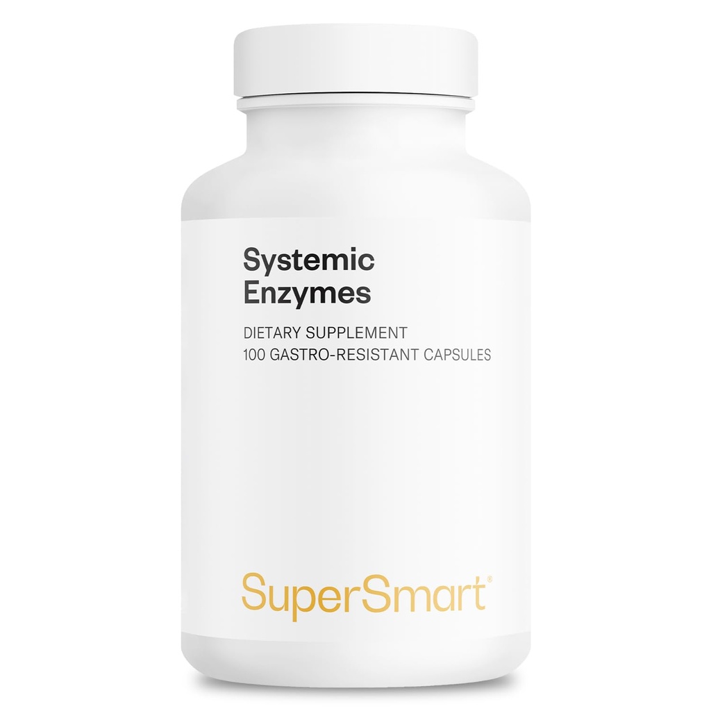 Supersmart Systemic Enzymes (High Potency) - mit Bromelain, Protease, Lipase, Trypsin, Chymotrypsin, Peptidase, Pancreatin - Proteolytic Enzymes Complex | Non-GMO & Gluten Free - 100 DR Kapseln