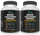 VITAMISAN 2-Pack Multi Collagène Plus Pills (Type I, II, III, X) pour anti-âge, cheveux, peau, ongles et soutien articulaire, 80 jours d'approvisionnement 240 capsules