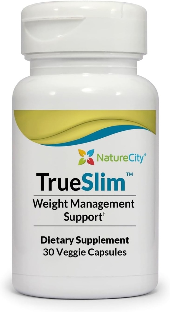 NatureCity True-Slim Fat and Weight Supplement | Hilft, die Fettverbrennung zu reduzieren | Kapseln | Nicht GMO | Made in USA