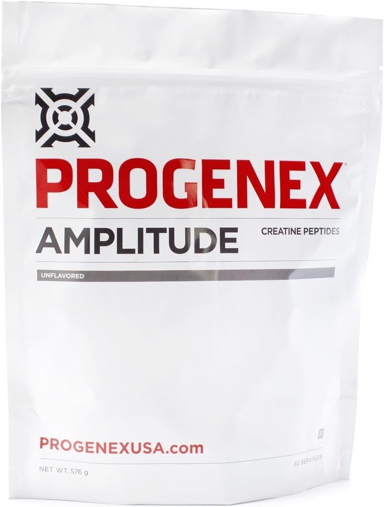 Progenex® Amplitude Creatine Peptide | Erhöht Lean Muscle Maß | Erweitert Energie und Explosivität in Workouts | Geschmackslos und mischt gut | 60 Portionen
