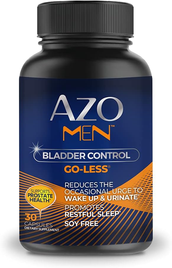 AZO Men Bladder Control, Daily Bladder Support Speziell für Männer hilft Pflege gesunder Blasenkontrolle und Reduzieren Okzialer Not*, unterstützt Prostatagesundheit*, 30 CT