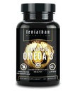 Leviathan Fischöl Omega 3 Kapseln | Premium Norwegian Omega 3 Fischöl für Herz, Gehirn, &amp; Immununterstützung | Superior Absorption Triple Stärke Fischöl Ergänzungen - Kostenlose Form EPA & DHA